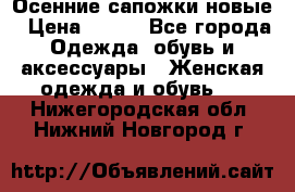 Осенние сапожки новые › Цена ­ 600 - Все города Одежда, обувь и аксессуары » Женская одежда и обувь   . Нижегородская обл.,Нижний Новгород г.